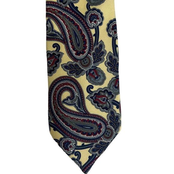 Christian Dior Men's Paisley Print Silk Tie 3.5 x 55 Power Tie Designer Luxury - Picture 1 of 7